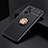 Ultra-thin Silicone Gel Soft Case Cover with Magnetic Finger Ring Stand SD1 for Realme GT Neo2 5G Gold and Black