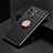 Ultra-thin Silicone Gel Soft Case Cover with Magnetic Finger Ring Stand SD1 for Realme GT2 Pro 5G Gold and Black