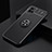 Ultra-thin Silicone Gel Soft Case Cover with Magnetic Finger Ring Stand SD1 for Realme V11 5G Black