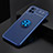 Ultra-thin Silicone Gel Soft Case Cover with Magnetic Finger Ring Stand SD1 for Realme V11 5G Blue