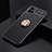 Ultra-thin Silicone Gel Soft Case Cover with Magnetic Finger Ring Stand SD1 for Realme V11s 5G Gold and Black