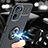 Ultra-thin Silicone Gel Soft Case Cover with Magnetic Finger Ring Stand SD1 for Realme V20 5G