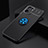 Ultra-thin Silicone Gel Soft Case Cover with Magnetic Finger Ring Stand SD1 for Realme V20 5G Blue and Black