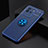 Ultra-thin Silicone Gel Soft Case Cover with Magnetic Finger Ring Stand SD1 for Vivo iQOO Neo6 SE 5G Blue