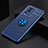 Ultra-thin Silicone Gel Soft Case Cover with Magnetic Finger Ring Stand SD1 for Vivo iQOO Neo7 SE Blue