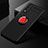 Ultra-thin Silicone Gel Soft Case Cover with Magnetic Finger Ring Stand SD1 for Vivo iQOO U1 Red and Black