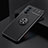 Ultra-thin Silicone Gel Soft Case Cover with Magnetic Finger Ring Stand SD1 for Vivo iQOO Z5 5G Black