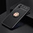 Ultra-thin Silicone Gel Soft Case Cover with Magnetic Finger Ring Stand SD1 for Vivo iQOO Z5x 5G