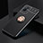 Ultra-thin Silicone Gel Soft Case Cover with Magnetic Finger Ring Stand SD1 for Vivo T2x 5G Gold and Black