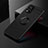 Ultra-thin Silicone Gel Soft Case Cover with Magnetic Finger Ring Stand SD1 for Vivo V20 (2021) Black