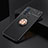 Ultra-thin Silicone Gel Soft Case Cover with Magnetic Finger Ring Stand SD1 for Vivo V23 5G Gold and Black