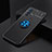 Ultra-thin Silicone Gel Soft Case Cover with Magnetic Finger Ring Stand SD1 for Vivo V23 Pro 5G Blue and Black