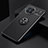 Ultra-thin Silicone Gel Soft Case Cover with Magnetic Finger Ring Stand SD1 for Vivo X Note Black