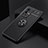 Ultra-thin Silicone Gel Soft Case Cover with Magnetic Finger Ring Stand SD1 for Vivo X70 Pro 5G Black