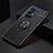 Ultra-thin Silicone Gel Soft Case Cover with Magnetic Finger Ring Stand SD1 for Vivo X70 Pro+ Plus 5G Black