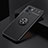 Ultra-thin Silicone Gel Soft Case Cover with Magnetic Finger Ring Stand SD1 for Vivo Y15C Black