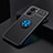 Ultra-thin Silicone Gel Soft Case Cover with Magnetic Finger Ring Stand SD1 for Vivo Y16 Blue and Black