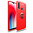 Ultra-thin Silicone Gel Soft Case Cover with Magnetic Finger Ring Stand SD1 for Vivo Y17 Red