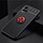 Ultra-thin Silicone Gel Soft Case Cover with Magnetic Finger Ring Stand SD1 for Vivo Y21