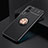 Ultra-thin Silicone Gel Soft Case Cover with Magnetic Finger Ring Stand SD1 for Vivo Y31 (2021)