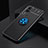 Ultra-thin Silicone Gel Soft Case Cover with Magnetic Finger Ring Stand SD1 for Vivo Y31 (2021) Blue and Black