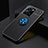 Ultra-thin Silicone Gel Soft Case Cover with Magnetic Finger Ring Stand SD1 for Vivo Y35 4G