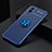 Ultra-thin Silicone Gel Soft Case Cover with Magnetic Finger Ring Stand SD1 for Vivo Y53s t2 Blue