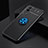 Ultra-thin Silicone Gel Soft Case Cover with Magnetic Finger Ring Stand SD1 for Vivo Y53s t2 Blue and Black