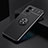 Ultra-thin Silicone Gel Soft Case Cover with Magnetic Finger Ring Stand SD1 for Vivo Y55s (2021) Black