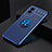 Ultra-thin Silicone Gel Soft Case Cover with Magnetic Finger Ring Stand SD1 for Vivo Y55s (2021) Blue