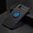 Ultra-thin Silicone Gel Soft Case Cover with Magnetic Finger Ring Stand SD1 for Vivo Y73 (2021) Blue and Black