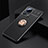 Ultra-thin Silicone Gel Soft Case Cover with Magnetic Finger Ring Stand SD1 for Xiaomi Civi 2 5G Gold and Black