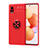 Ultra-thin Silicone Gel Soft Case Cover with Magnetic Finger Ring Stand SD1 for Xiaomi Civi 5G Red