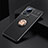 Ultra-thin Silicone Gel Soft Case Cover with Magnetic Finger Ring Stand SD1 for Xiaomi Mi 13 Lite 5G Gold and Black