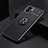 Ultra-thin Silicone Gel Soft Case Cover with Magnetic Finger Ring Stand SD1 for Xiaomi Poco C51 Black