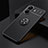 Ultra-thin Silicone Gel Soft Case Cover with Magnetic Finger Ring Stand SD1 for Xiaomi Poco C65 Black