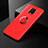 Ultra-thin Silicone Gel Soft Case Cover with Magnetic Finger Ring Stand SD1 for Xiaomi Poco M2 Pro Red