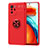 Ultra-thin Silicone Gel Soft Case Cover with Magnetic Finger Ring Stand SD1 for Xiaomi Poco X3 GT 5G Red