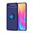 Ultra-thin Silicone Gel Soft Case Cover with Magnetic Finger Ring Stand SD1 for Xiaomi Redmi 9A Blue