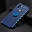 Ultra-thin Silicone Gel Soft Case Cover with Magnetic Finger Ring Stand SD1 for Xiaomi Redmi A1 Plus Blue