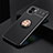 Ultra-thin Silicone Gel Soft Case Cover with Magnetic Finger Ring Stand SD1 for Xiaomi Redmi A2 Plus Gold and Black