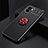 Ultra-thin Silicone Gel Soft Case Cover with Magnetic Finger Ring Stand SD1 for Xiaomi Redmi A2 Plus Red and Black