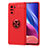 Ultra-thin Silicone Gel Soft Case Cover with Magnetic Finger Ring Stand SD1 for Xiaomi Redmi K40 Pro 5G Red