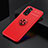 Ultra-thin Silicone Gel Soft Case Cover with Magnetic Finger Ring Stand SD1 for Xiaomi Redmi Note 11 4G (2022)