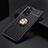 Ultra-thin Silicone Gel Soft Case Cover with Magnetic Finger Ring Stand SD1 for Xiaomi Redmi Note 11 4G (2022) Gold and Black