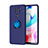 Ultra-thin Silicone Gel Soft Case Cover with Magnetic Finger Ring Stand SD1 for Xiaomi Redmi Note 9