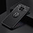 Ultra-thin Silicone Gel Soft Case Cover with Magnetic Finger Ring Stand SD2 for Huawei Honor 50 Lite Black