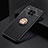 Ultra-thin Silicone Gel Soft Case Cover with Magnetic Finger Ring Stand SD2 for Huawei Nova 8i Gold and Black