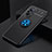 Ultra-thin Silicone Gel Soft Case Cover with Magnetic Finger Ring Stand SD2 for Huawei Nova 9 SE Blue and Black