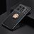 Ultra-thin Silicone Gel Soft Case Cover with Magnetic Finger Ring Stand SD2 for OnePlus 10 Pro 5G Gold and Black